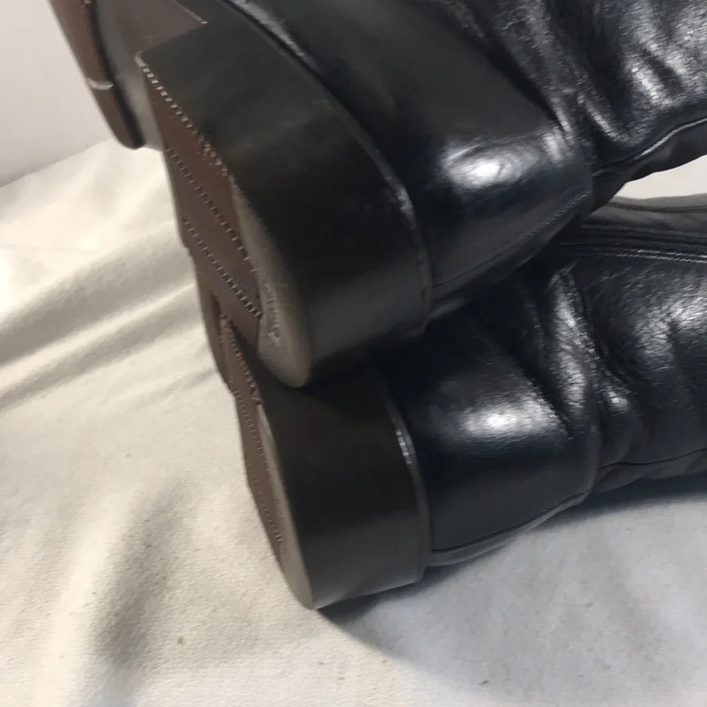 Metzeler Men’s Vintage Black Leather Side Zip Fur Lined Ankle Boots Size 8